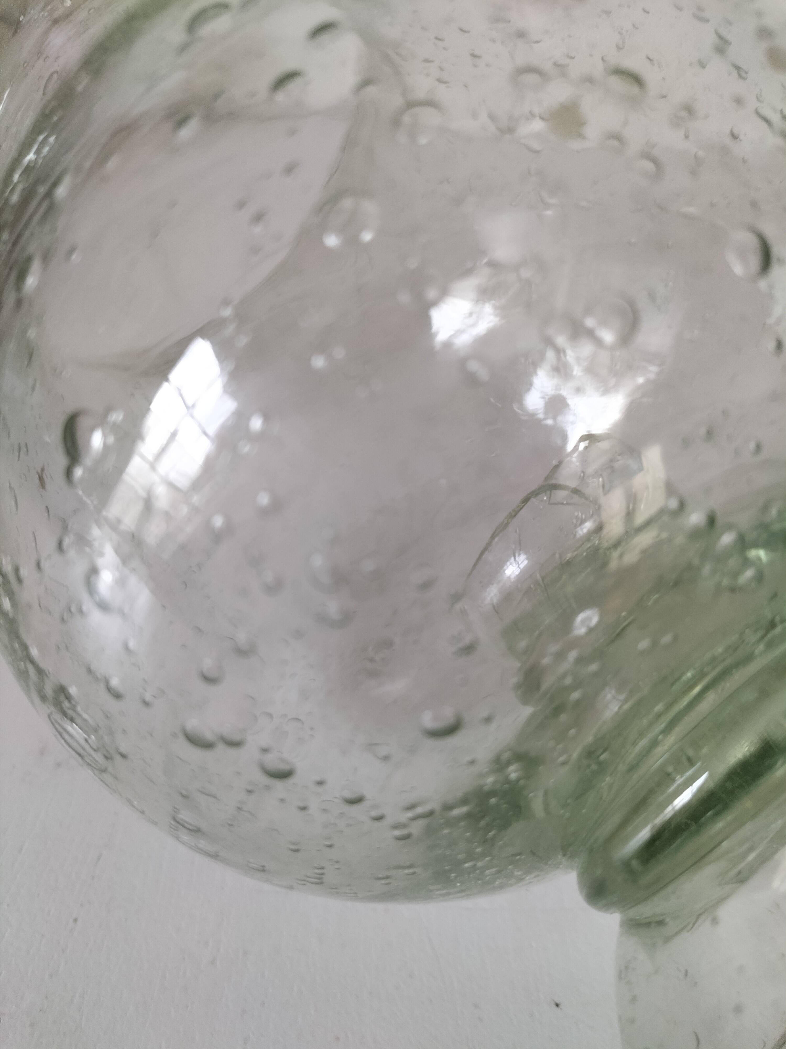 Blown glass bubble photophore, baluster shape – workshop spirit