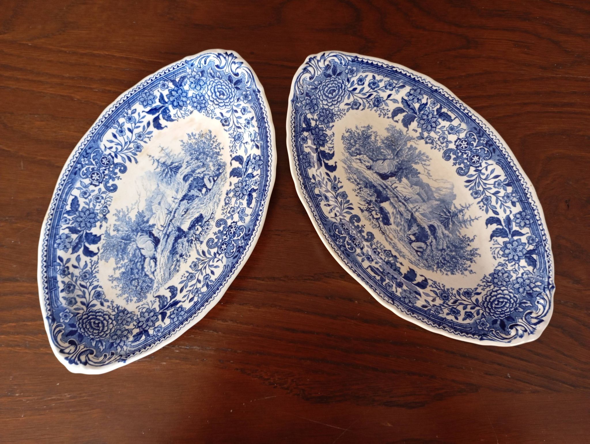 "Burgenland" blue bowls Villeroy & Boch Mettlach