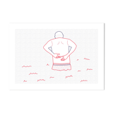 Illustration A4 Naiade No. 3/8 Brittany blue bather