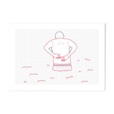 Illustration A4 Naiade No. 3/8 Brittany blue bather