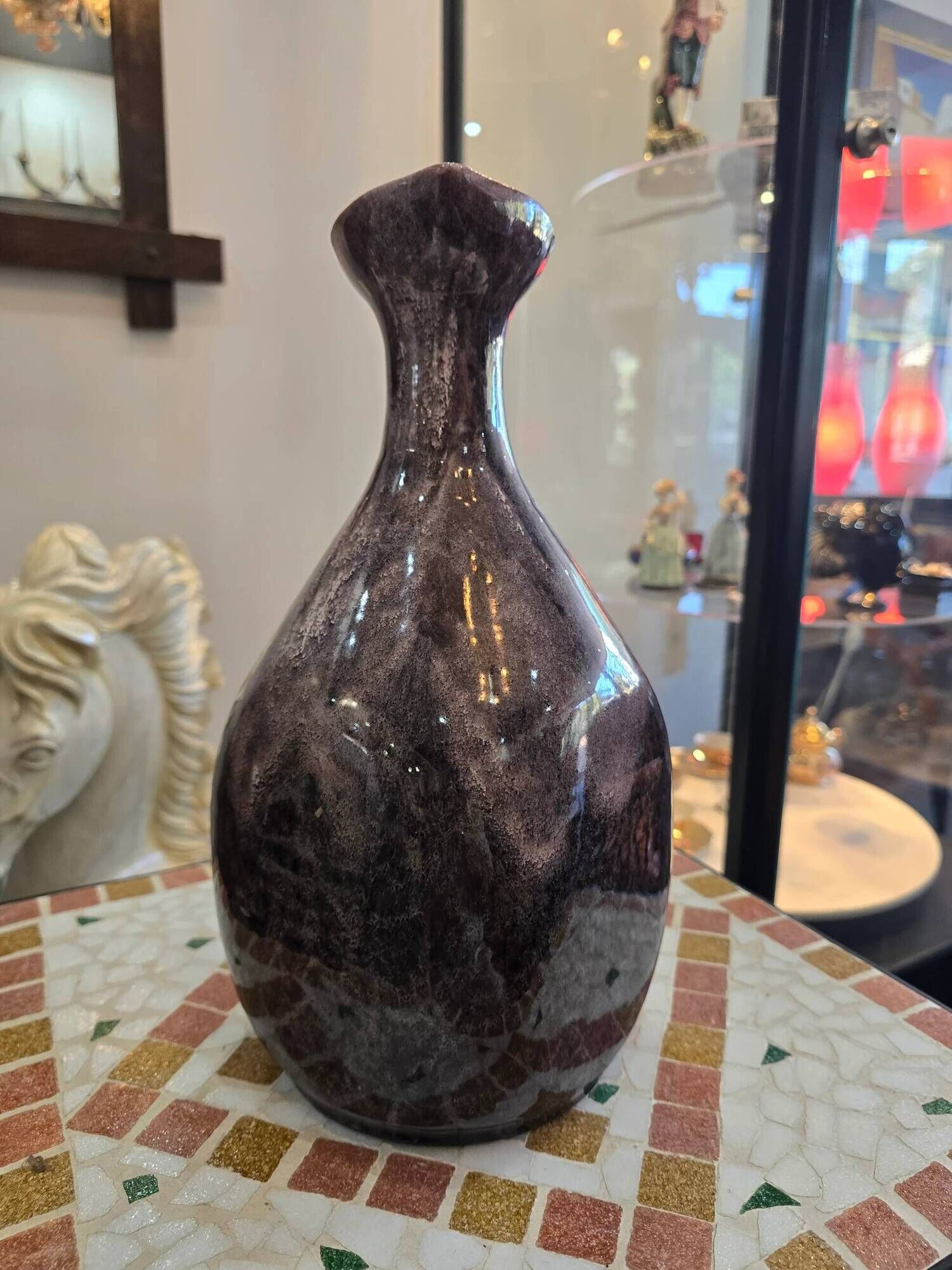 Large pitcher / sculptural vase Accolay – Potters of Accolay – 1950s-60s – signed, No. 3 – H. 33 cm