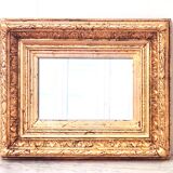 Napoleon III mirror, Wood and stucco, Gilded with copper leaf.