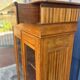 Two-door mahogany display cabinet