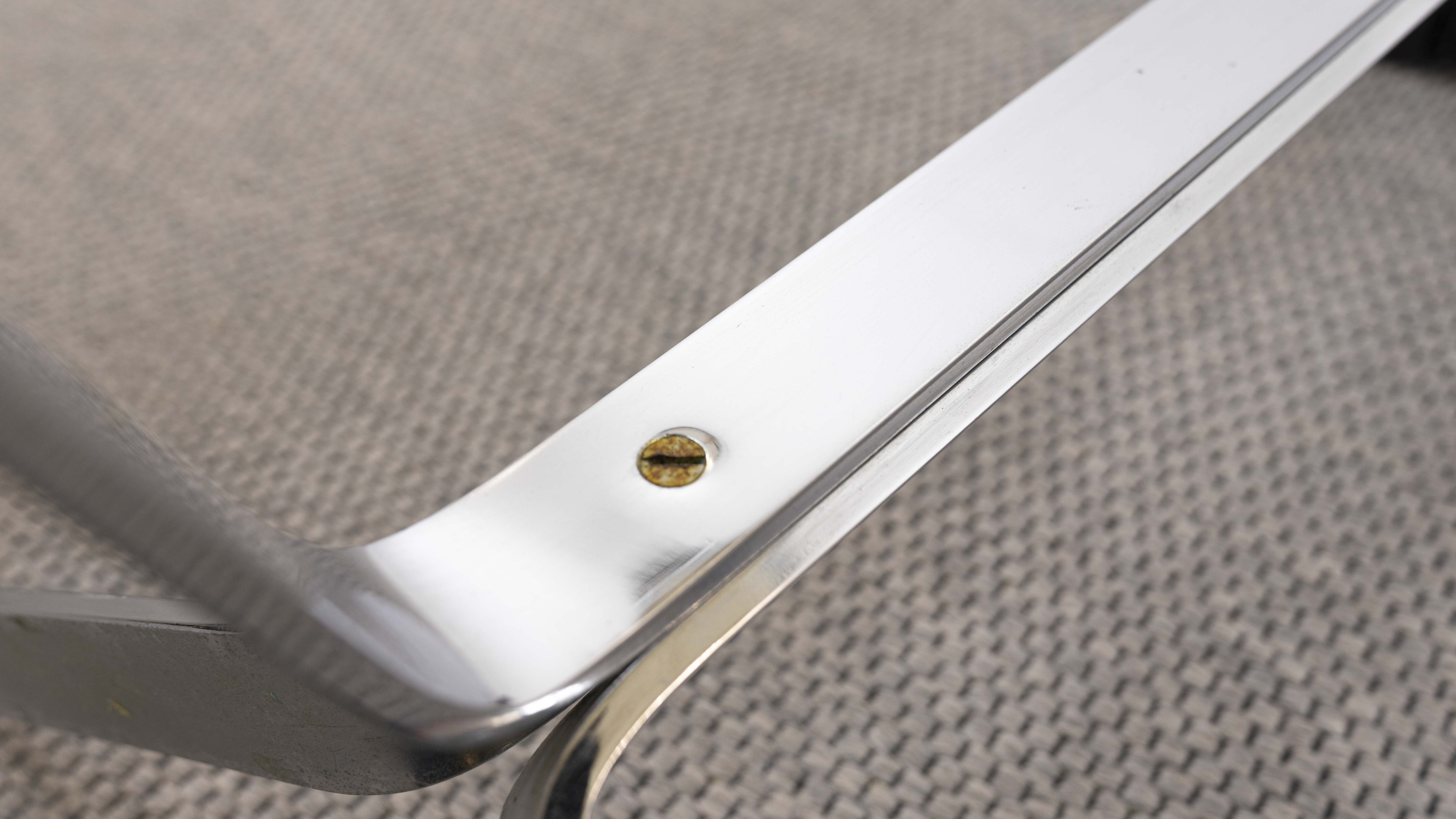 Vintage stool or side table in birch and steel