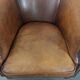 Comfortable club chair made of sheepskin leather