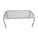 Space age coffee table in smoked glass