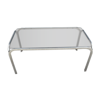 Space age coffee table in smoked glass