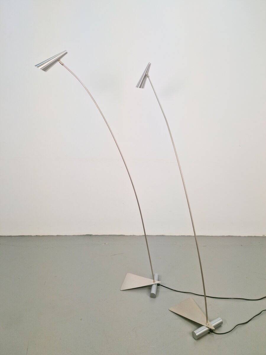 Postmodern Arch Metal Reading Floor Lamps from Hala Zeist, 1980s, Set of 2