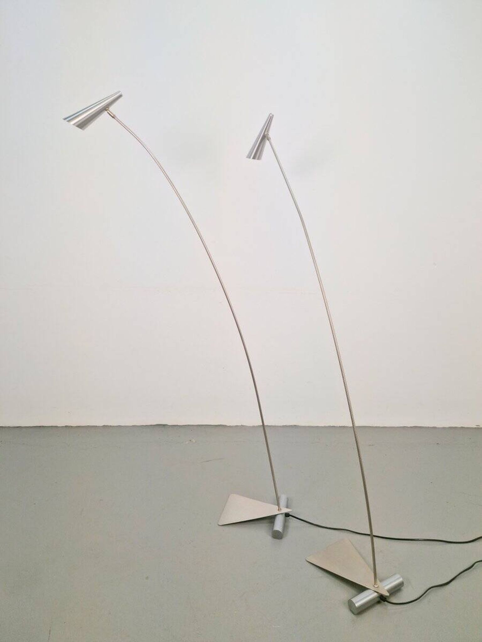 Postmodern Arch Metal Reading Floor Lamps from Hala Zeist, 1980s, Set of 2