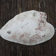 Antique Large Hand Painted Ceramic Heart Dish