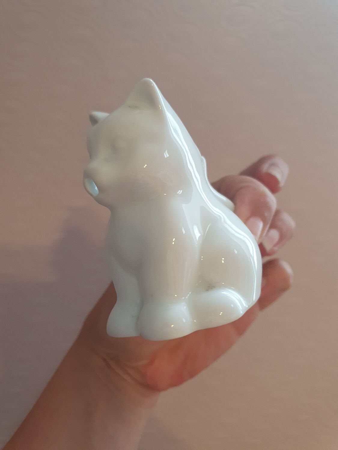 Petit pot à lait pot à crème en porcelaine en forme de chat vintage