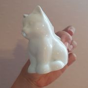 Small milk jug porcelain cream pot in the shape of a vintage cat