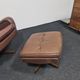 Danish Madsen & Schubell vintage swivel lounge armchair and ottoman