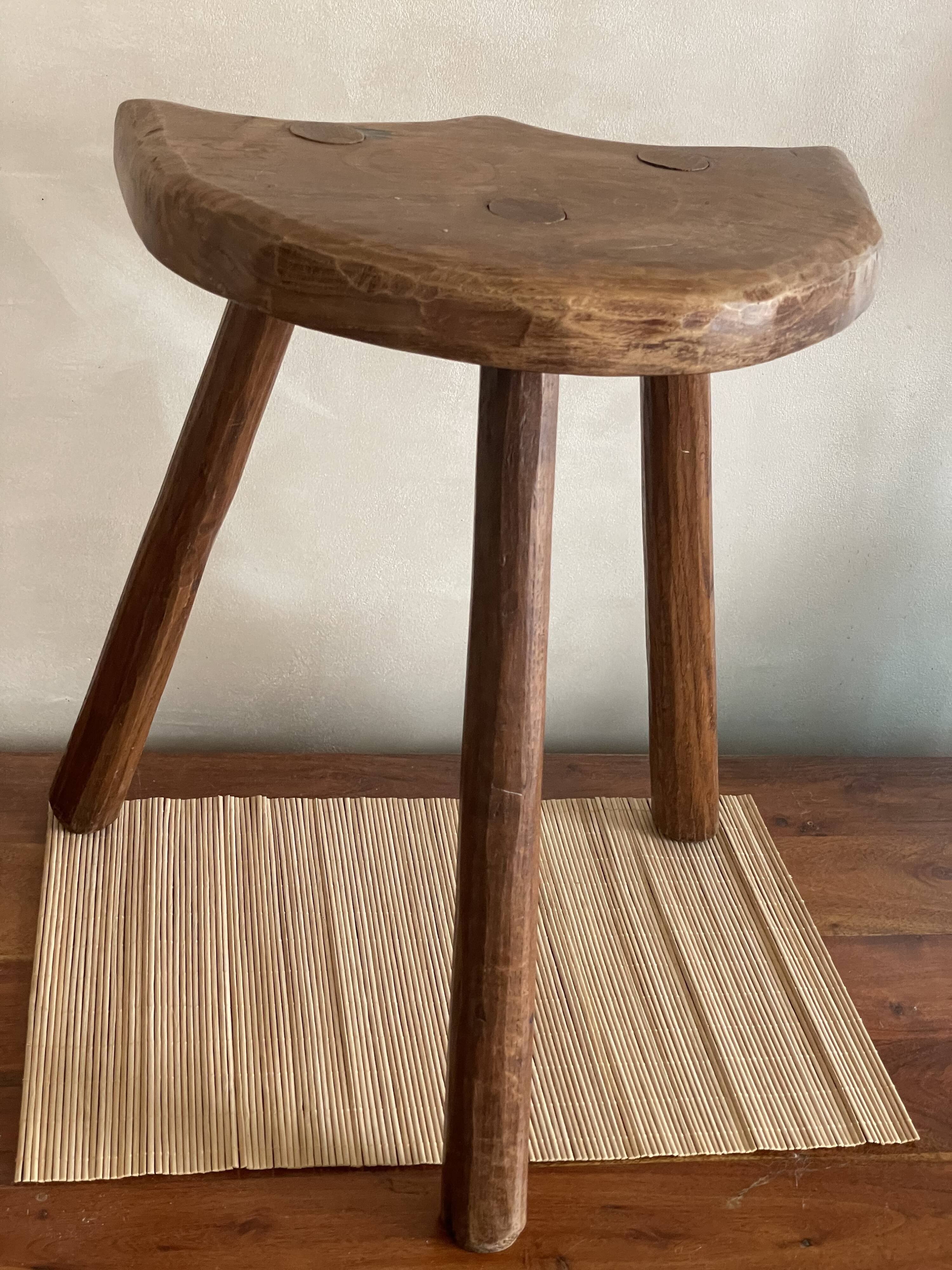 Wooden tripod stool