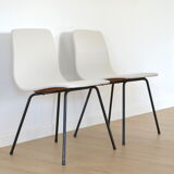 Pair of chairs "papyrus" of Pierre Guariche Steiner 1950