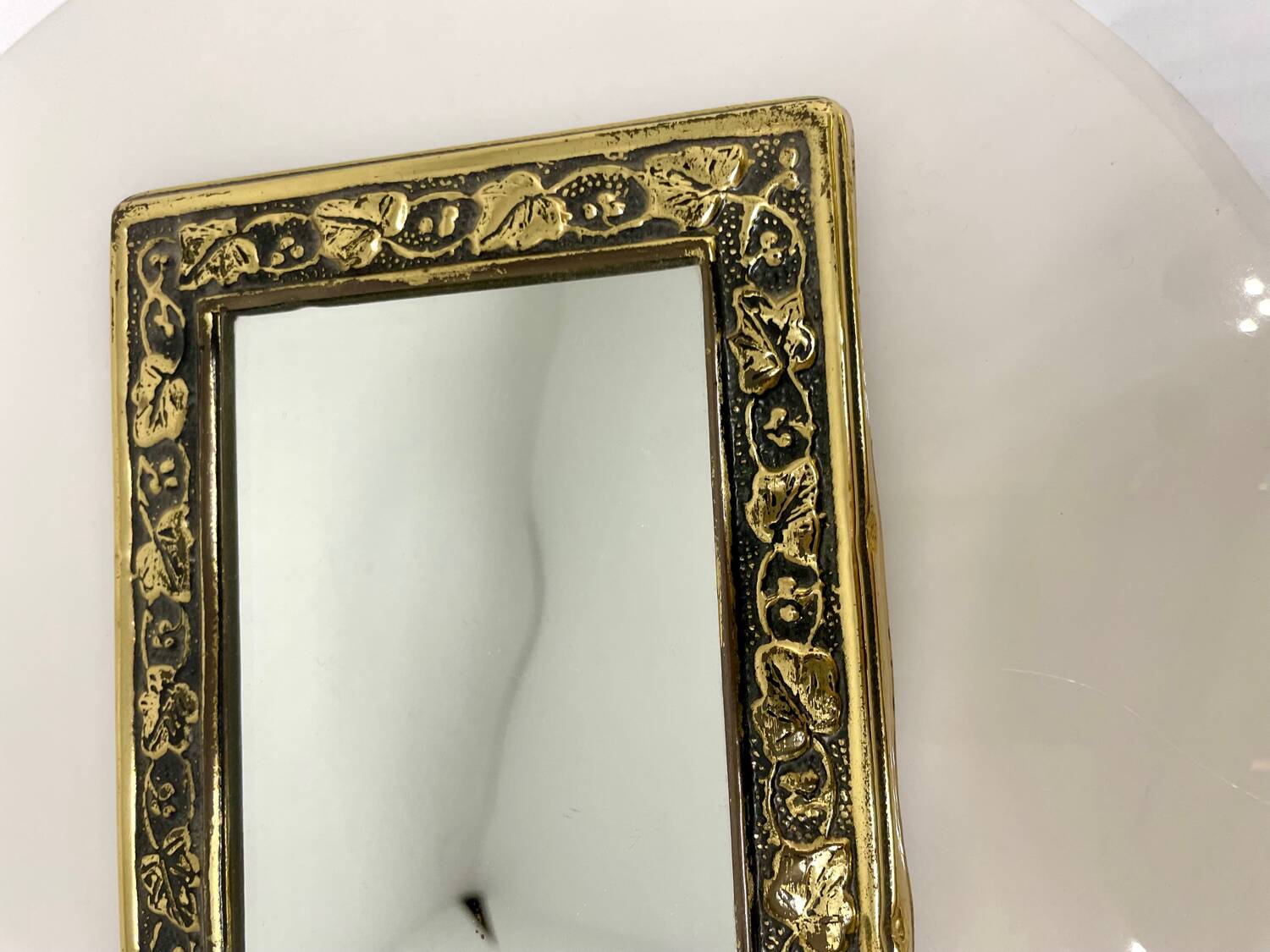 Vintage  Brass Wall mirrored Candle Sconce