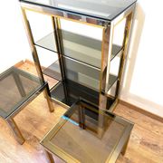 Side tables and display cabinet Renato Zevi produced by Romeo Rega.