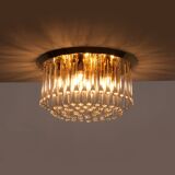 Big J.T. Kalmar Murano Raindrop hanging lamp, 1970 Austria.