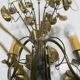 Pair of double flower bouquet sconces in brass 1960