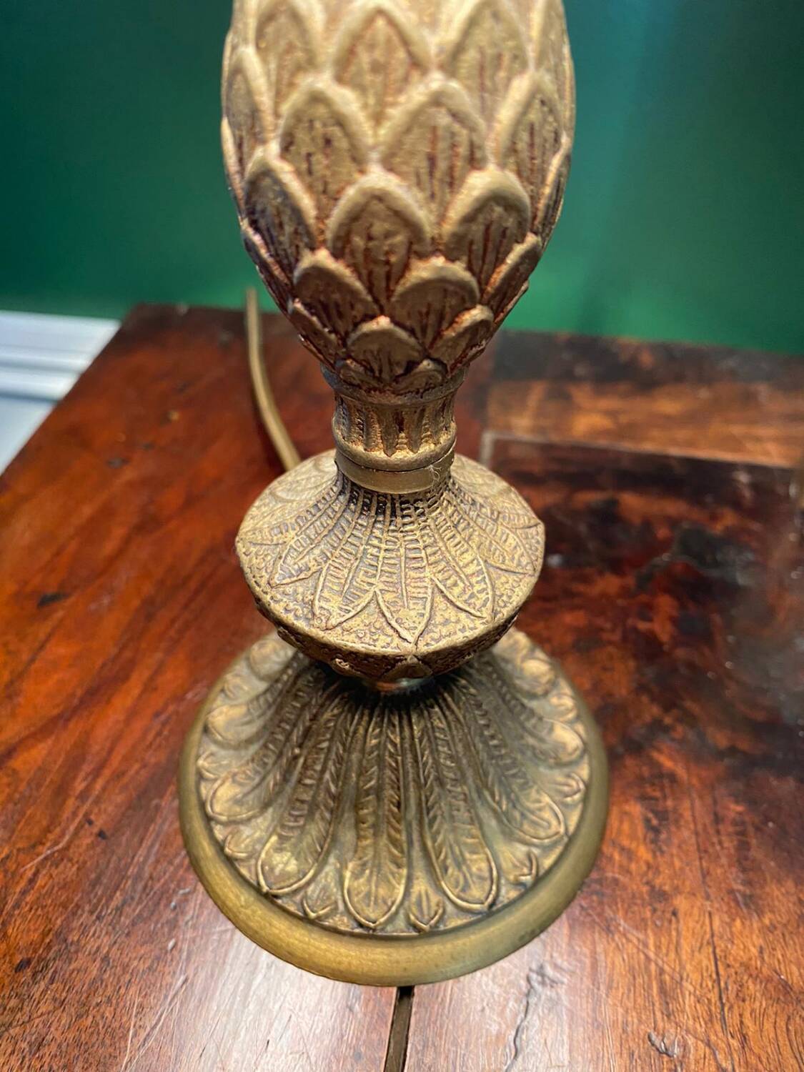 Pair of bedside lamps, bronze, Louis XV style