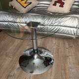 Table tulipe vitrée