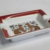 Hermès ashtray decorated with cheetahs, 8 cm