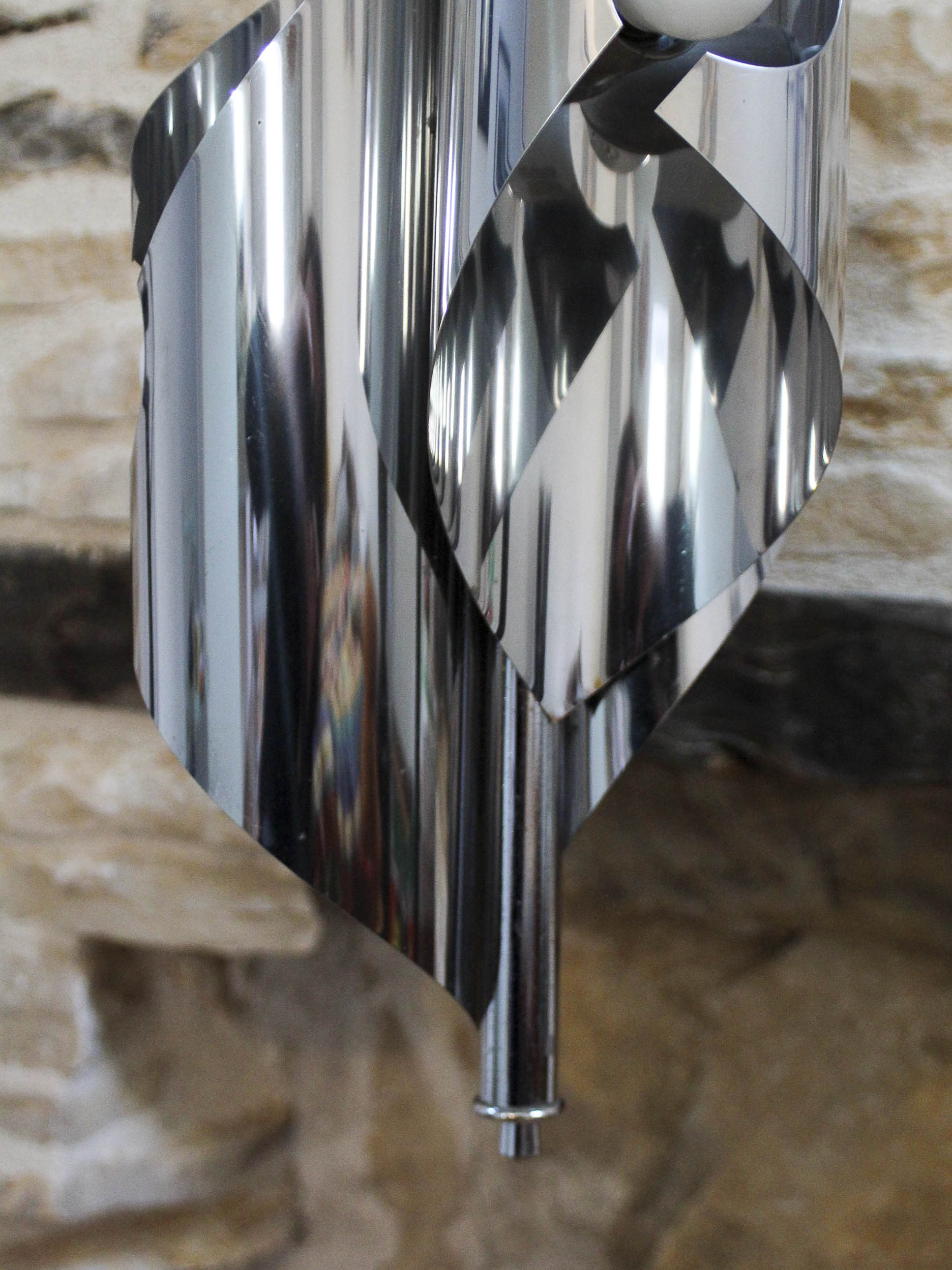 Suspension in chromed metal 3 lights 70s