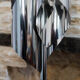 Suspension in chromed metal 3 lights 70s