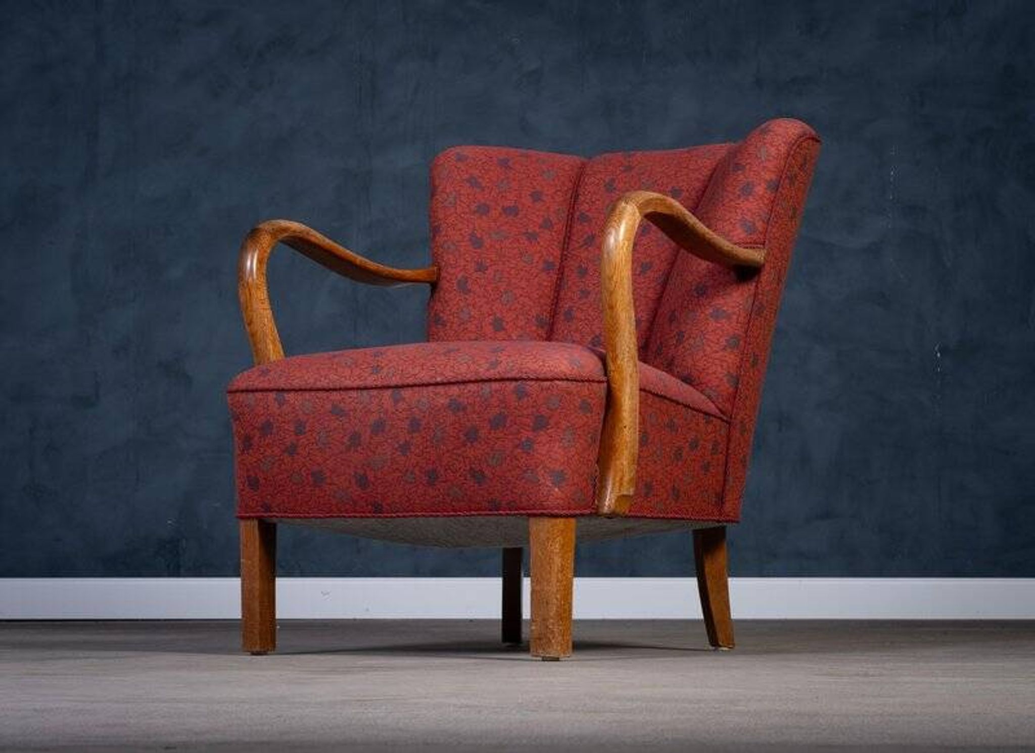 Art Deco armchair attributed to Viggo Boesen, Denmark, 1950s.