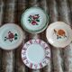 8 antique dessert plates from Digoin and Sarreguemines