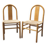 Set 2 Annig Sarian Thalia Italy beech papercord dining chair