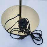Articulated reading floor lamp in gold metal from the 90s