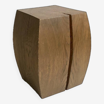 "Rain" stool in solid oak design Christian Liaigre