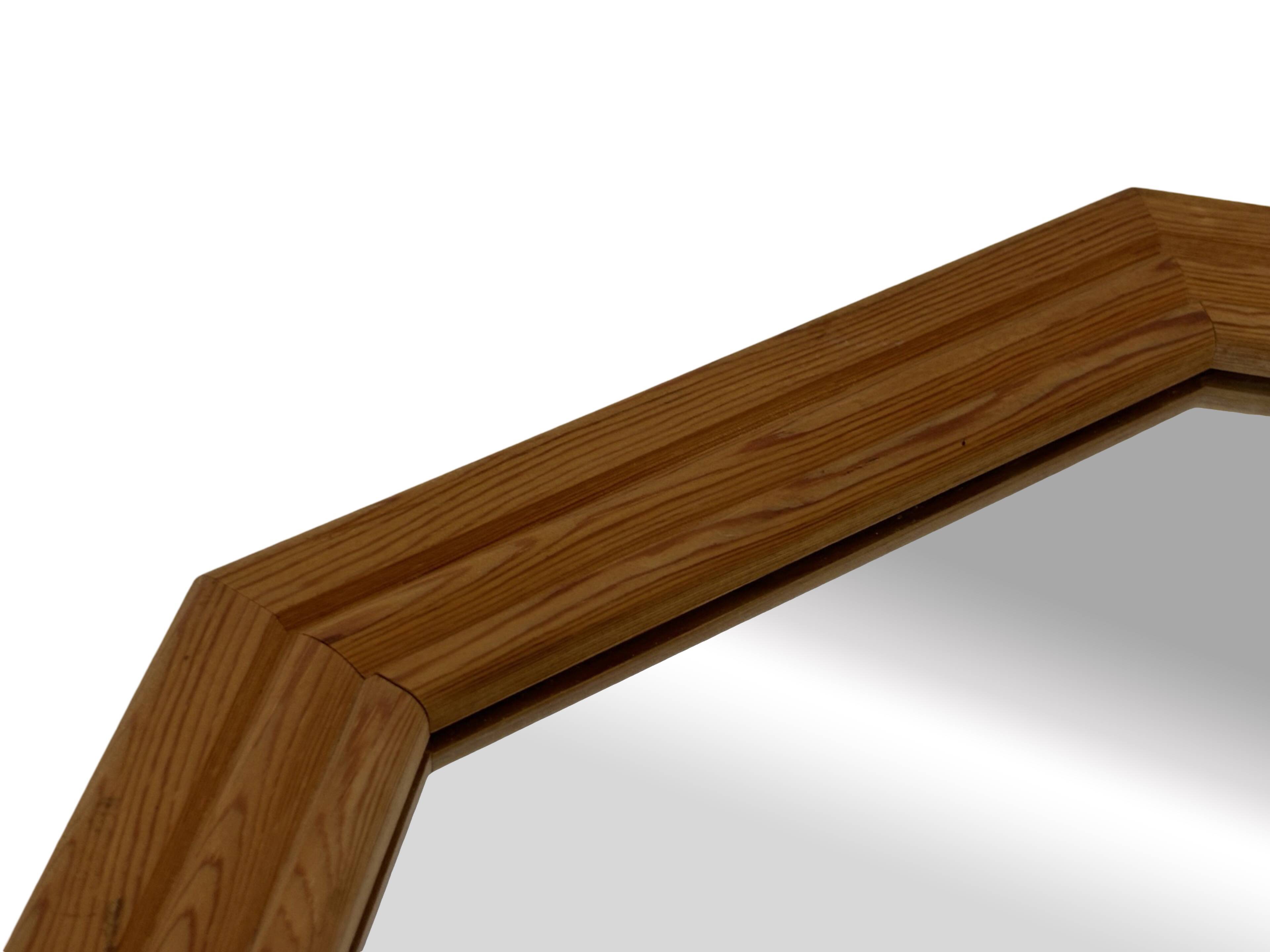 Vintage 70s Pine Mirror Swedish Design