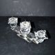 Swarovski candlestick in cut crystal signed sc swarovski design 1980