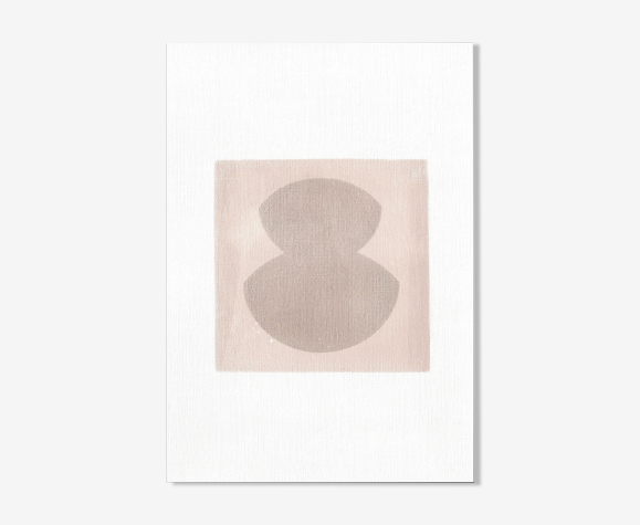Peinture sur papier, abstraite signée Eawy