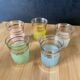 Lot de 5 verres à liqueur coloré