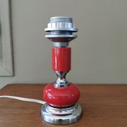 1970s vintage chrome and red lamp