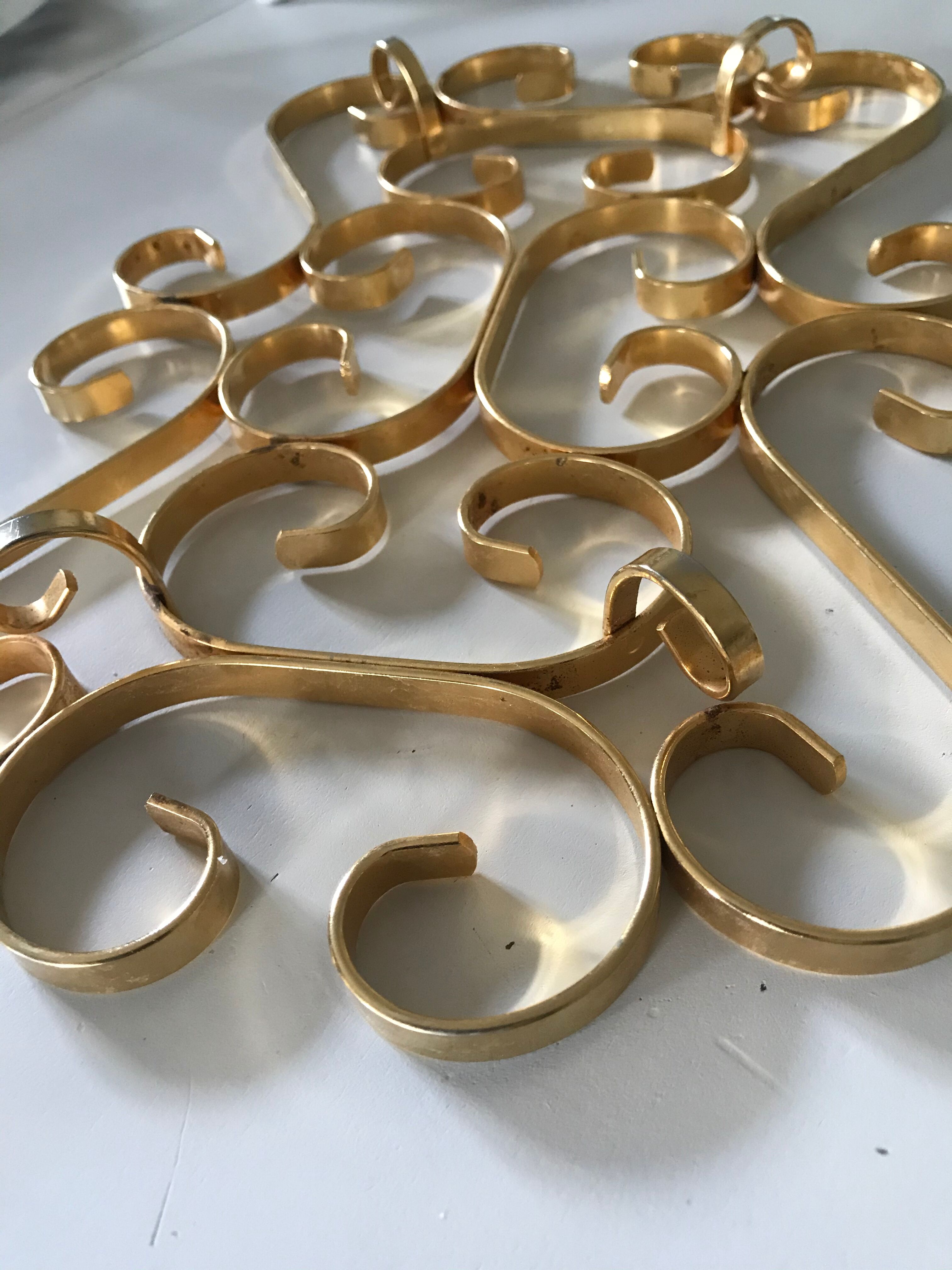 Under vintage brass plated