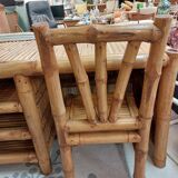 Bamboo desk with chair