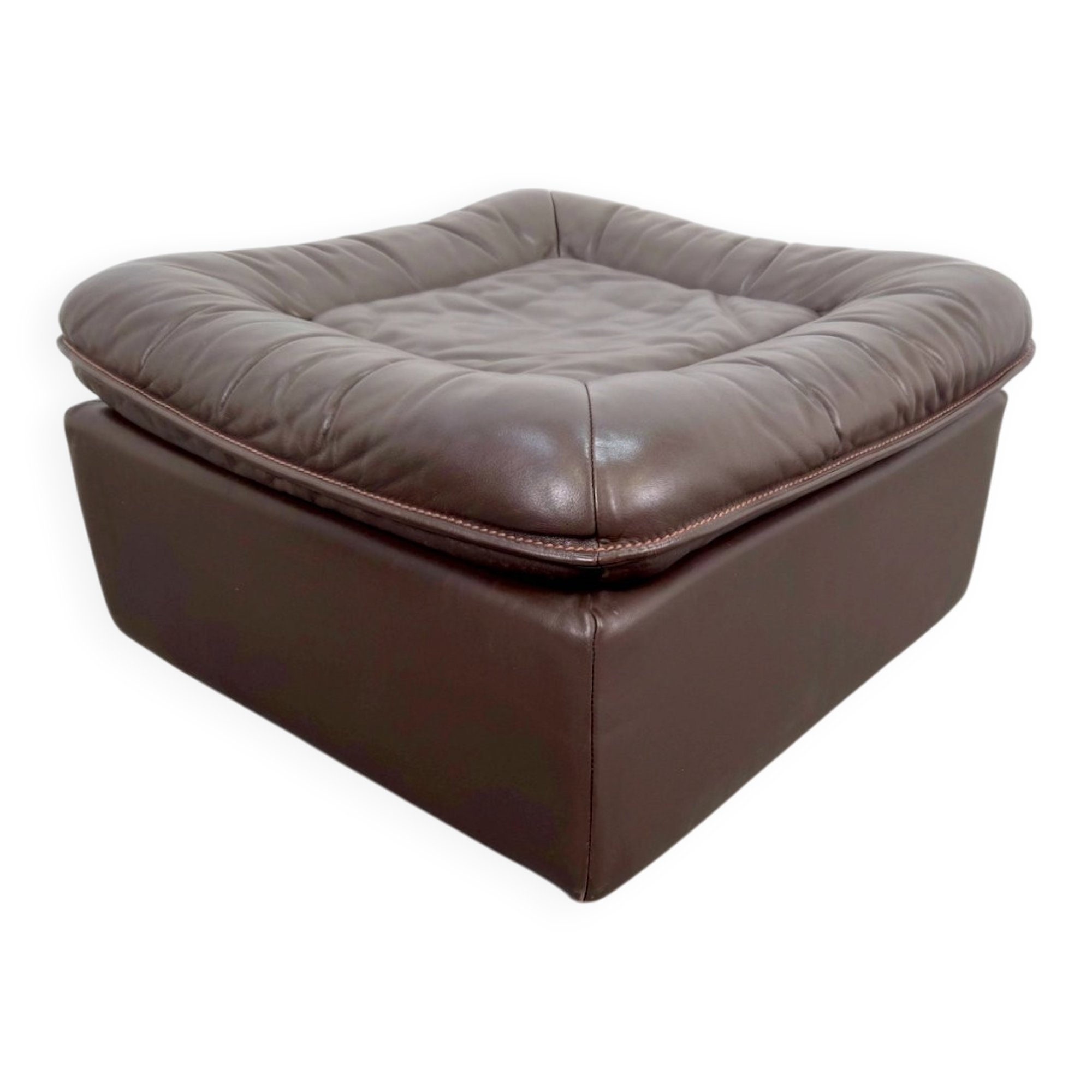 Mid-Century DS 11 Ottoman in Brown Leather from de Sede, Switzerland, 1960s