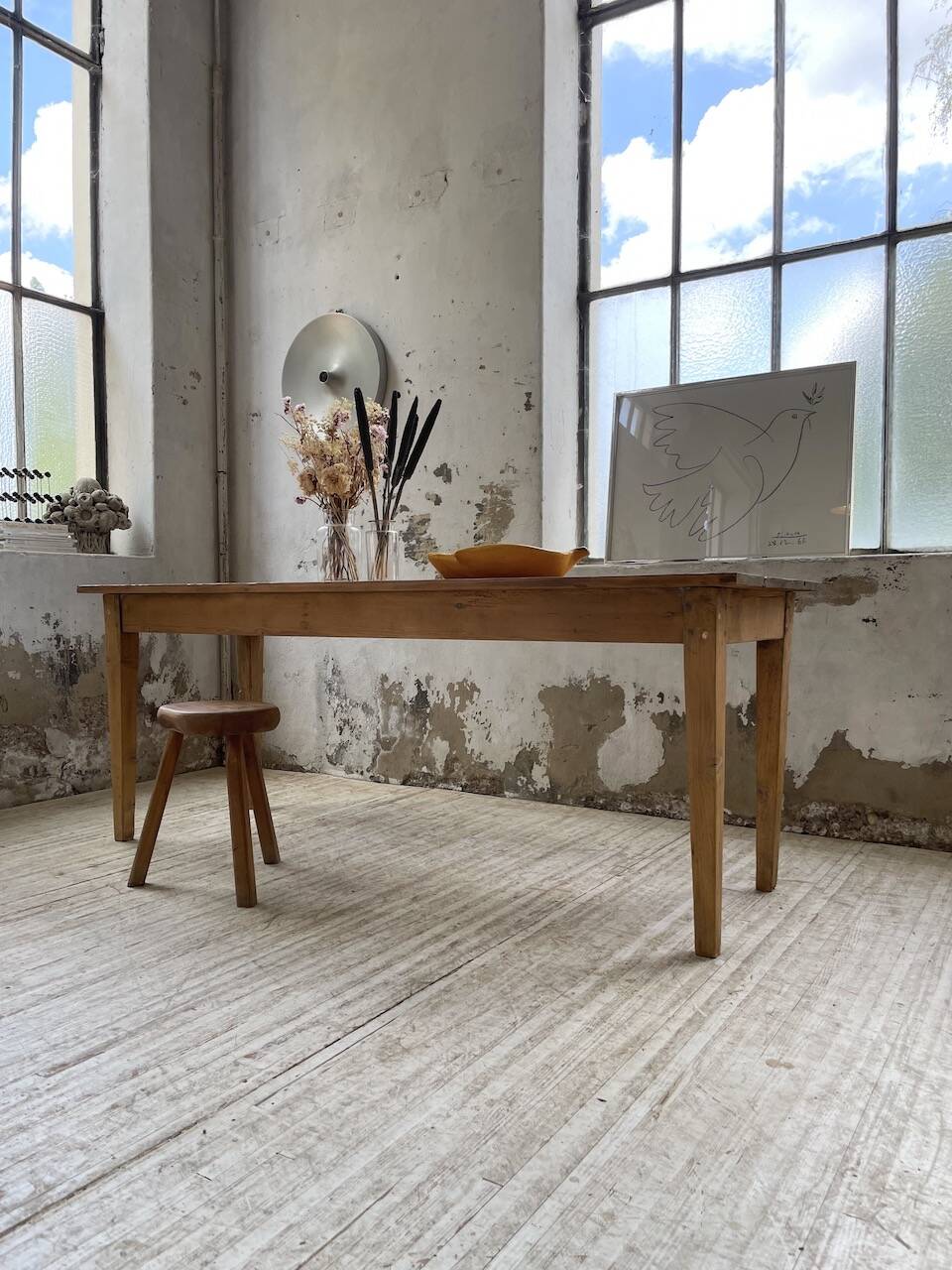 2m pine farm table