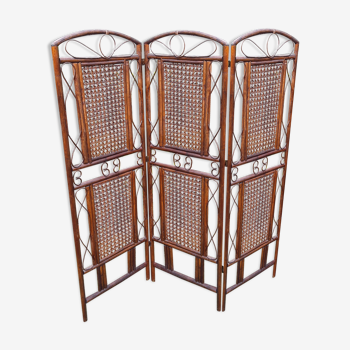 Vintage rattan screen