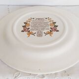 Flat plate in Gien earthenware, Bordeaux "Au Bouquet" model