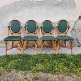 4 vintage parisian bistro chairs