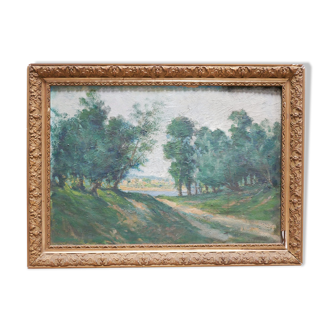 Old painting, oil on canvas