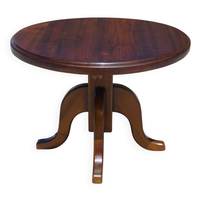 Table de salon ronde en merisier massif