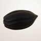 Set of decorative fruits in carved blackened wood.
