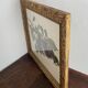 Botanical poster, Prunus Domestica, framed in glass wood.