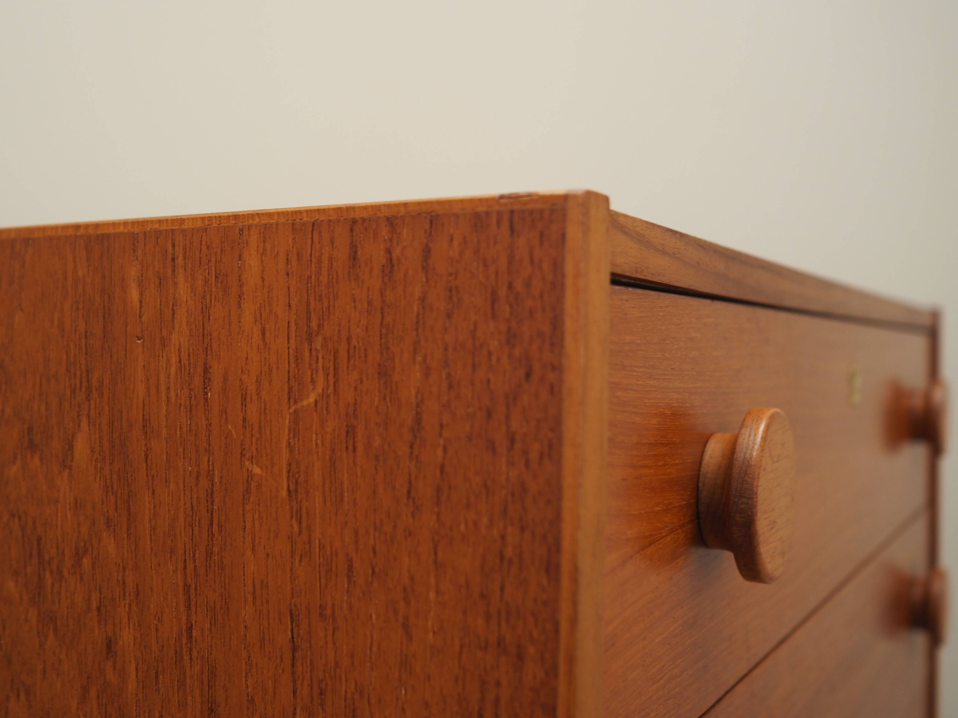 Teak chest of drawers, Danish design, 1960s, production: Denmark